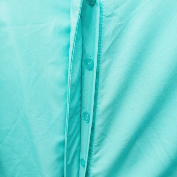 Blouse Chico 3 Tie Front Aqua Chic Relaxed Breezy Summercore Lagenlook Soft Girl - Picture 6 of 9